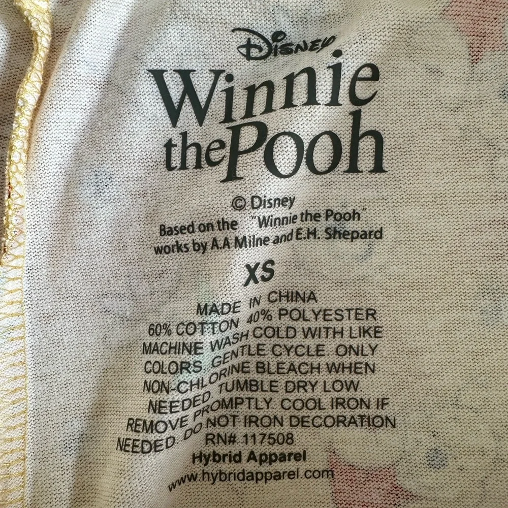 Disney Yellow Winnie The Pooh  Print Pajama Pants - Picture 3 of 7